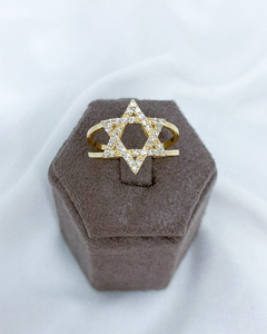 Anel Estrela de Davi com Zircônias - loja online