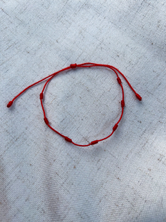 Pulseira Vermelha com 7 nós - loja online