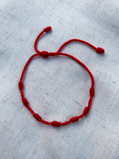 Pulseira Vermelha com 7 nós - Joalheria Cabalá