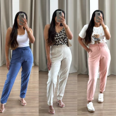 Calça linho barra Italiana - M de Menina