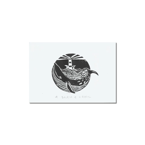 Gravura A BALEIA E O FAROL, Alex Damianovic - comprar online