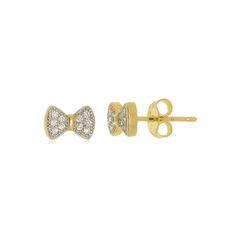 Brinco Laço Banhado a Ouro 18k