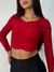 Cropped manga longa K2B franzido Pietrine