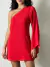 Vestido curto um ombro mulamanca duna com forro REF23005