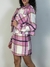 Conjunto cropped e saia xadrez em lã REF1836 na internet