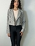 Blazer cropped risca de giz alfaiataria REF88793 - Loja Hipátia