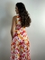 Vestido longo folhas decote profundo REF1966 - Loja Hipátia