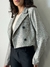 Blazer cropped risca de giz alfaiataria REF88793 - loja online