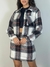 Conjunto cropped e saia xadrez em lã REF1836