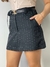 Short saia risca de giz c/ cinto de couro alfaiataria REF151 na internet