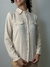 Camisa com brilhos tecido 100% fibra e bolsos na frente