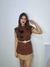 Colete analu gola maxi em tricot JJ267 - comprar online