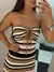 Vestido MIDI modal em listras - comprar online