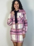Conjunto cropped e saia xadrez em lã REF1836 - Loja Hipátia