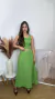 Conjunto em linho saia midi + cropped REF1922 na internet