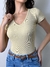 Blusa Milinda K2B decote em V canelado block
