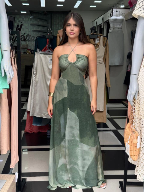 Vestido em tule 3 em 1 longo