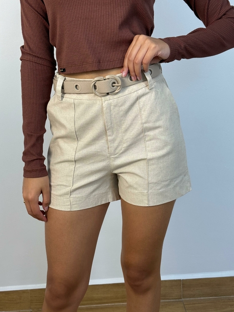 Shorts de linho e elastano K2B Ducira