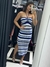 Vestido MIDI modal em listras - loja online