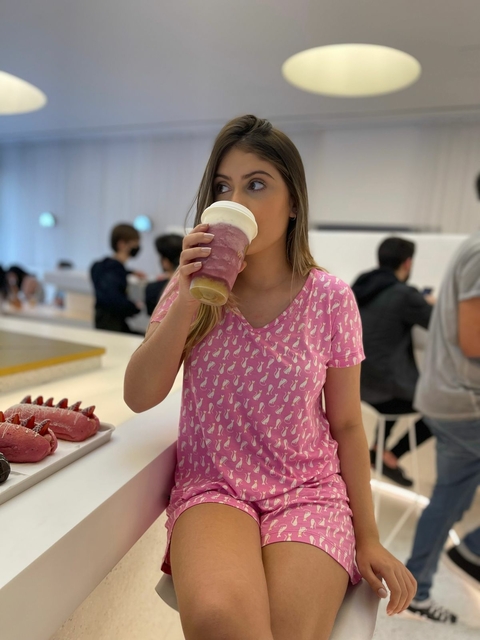 Conjunto Pijama Tamira K2B Baby Look Em Viscose