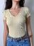 Blusa Milinda K2B decote em V canelado block