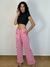 Calça pantalona listrada com forro em chifon - Loja Hipátia