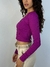 Cropped manga longa com decote aberto K2B Amilena - loja online