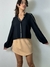 Blusa cropped bordada manga longa REF70176 - comprar online