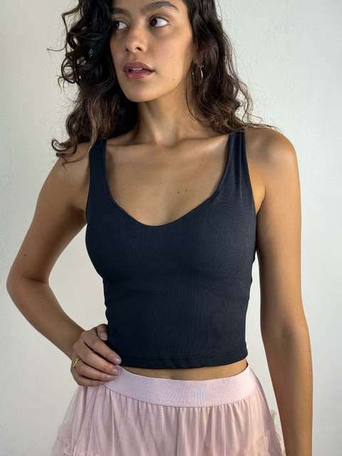 Cropped com bojo K2B detalhe traseiro Nataline