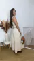 Conjunto em linho saia midi + cropped REF1922 na internet
