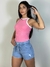 Regata bicolor malha canelada REF997 - comprar online