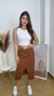 Saia midi em brim com costura Nami - comprar online
