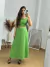 Conjunto em linho saia midi + cropped REF1922