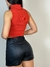 Short saia tecido neo couro metalizado REF529 Chic Paris na internet