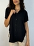 Camisa manga curta botões laterais viscolinho