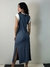 Vestido viscolycra com aberturas laterais manga muscle tee