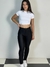 Calça legging K2B com botão e zíper na barra brilhosa Jocileide - comprar online