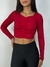 Cropped manga longa K2B franzido Pietrine - Loja Hipátia