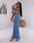 Saia Jeans Longa Feminina Cintura Alta Abertura Frontal REF23534 Média na internet