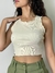 Cropped K2B com gola e manga franzidos canelado Saneane - comprar online