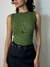 Blusa sem manga K2B gola alta franzida Alande - comprar online