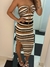 Vestido MIDI modal em listras
