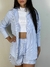 Conjunto listrado camisa botão e short unifloc REF2663 - loja online