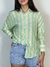 Camisa listra grossa com detalhes em linho REF58 Mi&Co