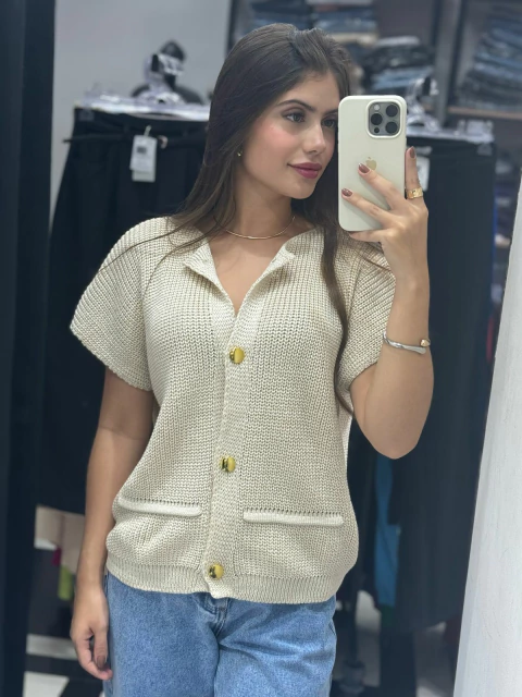Colete Bianca em tricot Modal