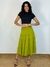 Saia em crepe com camadas