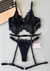 Conjunto Babi Preto C/ Cinta Liga - Miss Intimates