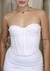 Corset Glow Branco C/ Alças Removíveis - Miss Intimates