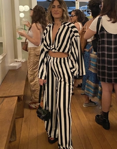 Kimono + Calça Listras Viscolycra - comprar online