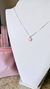 Colar com Pingente Coração Rosa, em Prata 925